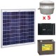 Kit solaire 5 spots LED 12V