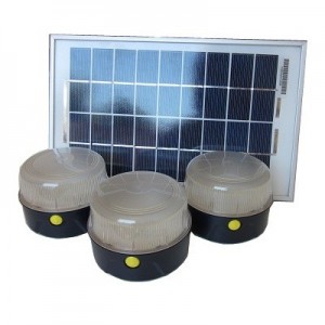 Eclairage 3 lampes solaires portables