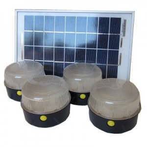 Eclairage 4 lampes solaires portables