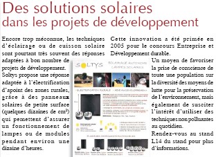 presse solaire Soltys